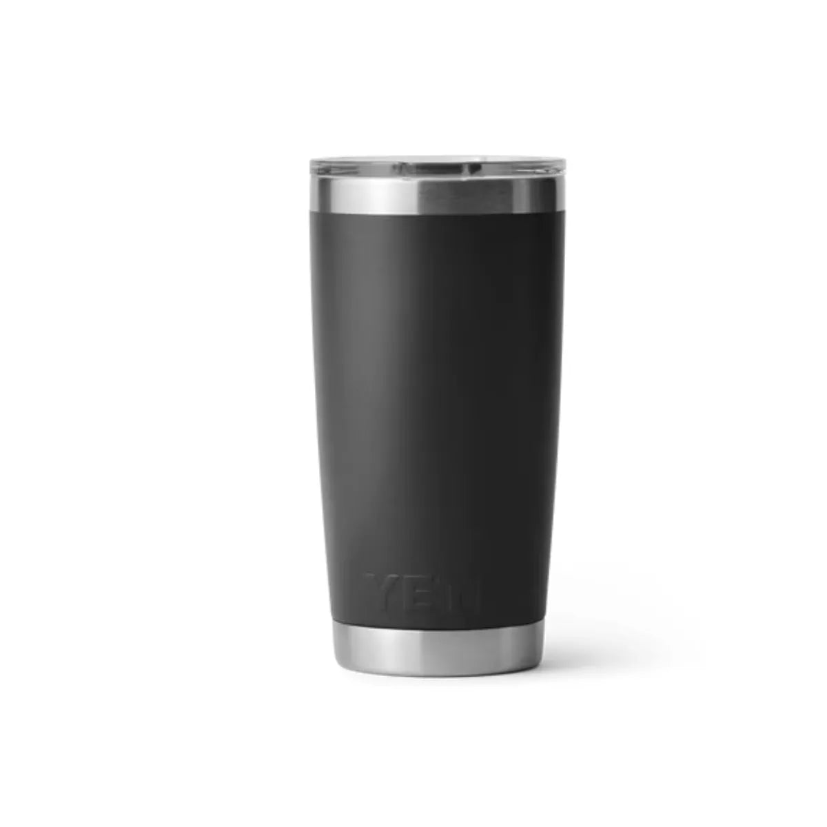 Back view of YETI Rambler Tumbler Black 20 Oz