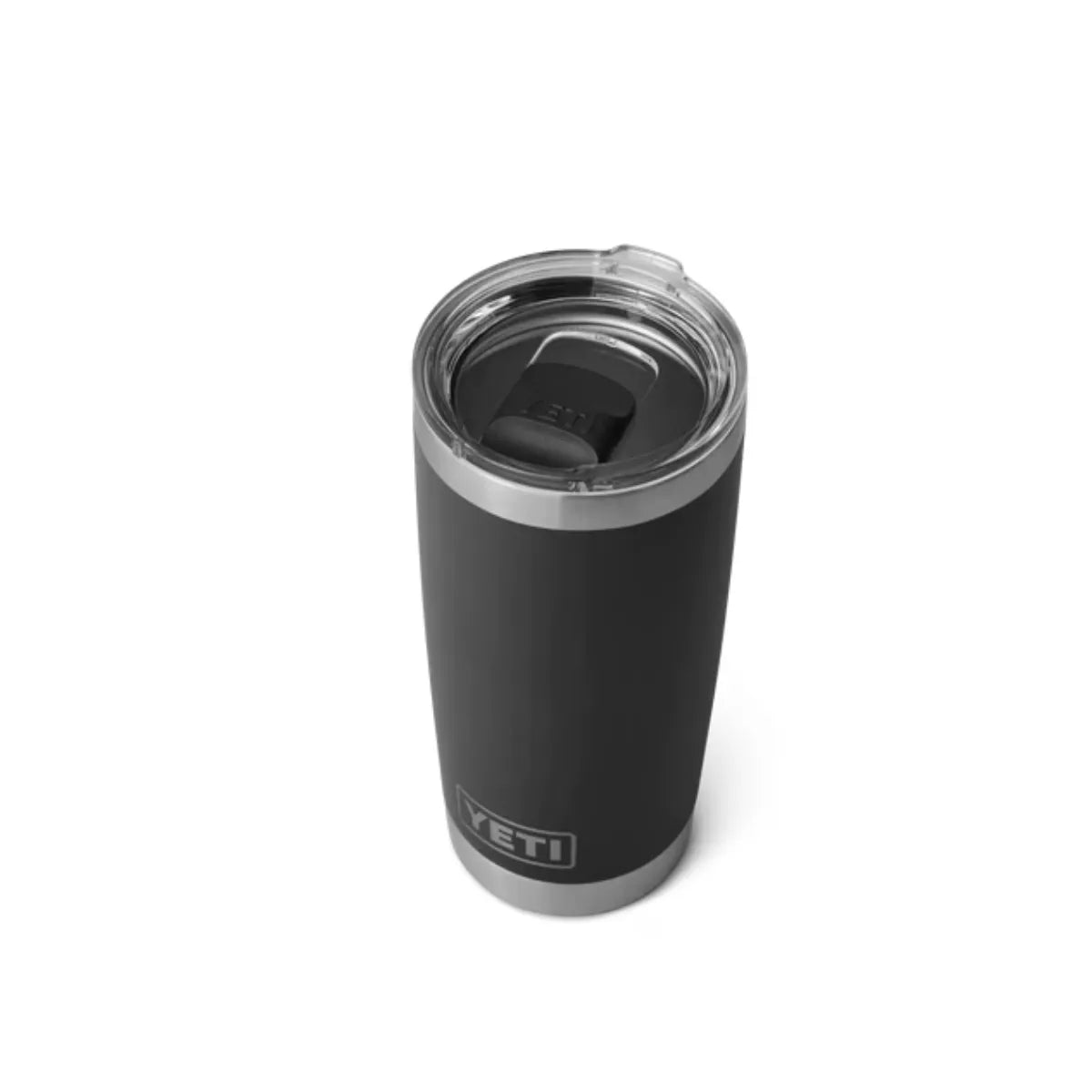 Top view of YETI Rambler Tumbler Black 20 Oz