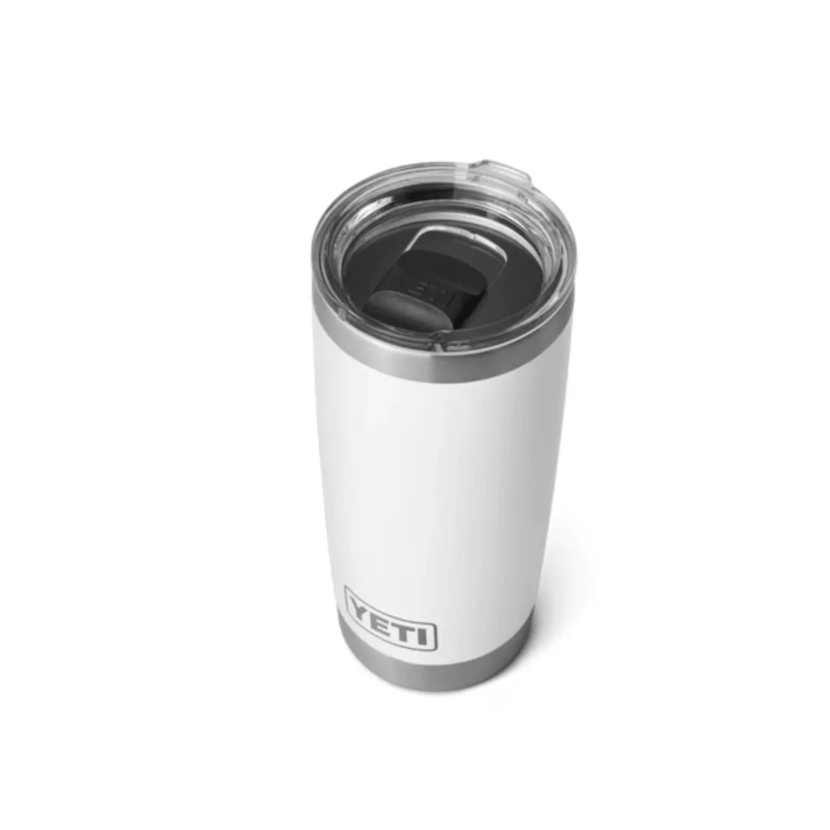 Top view of YETI Rambler Tumbler White 20 Oz