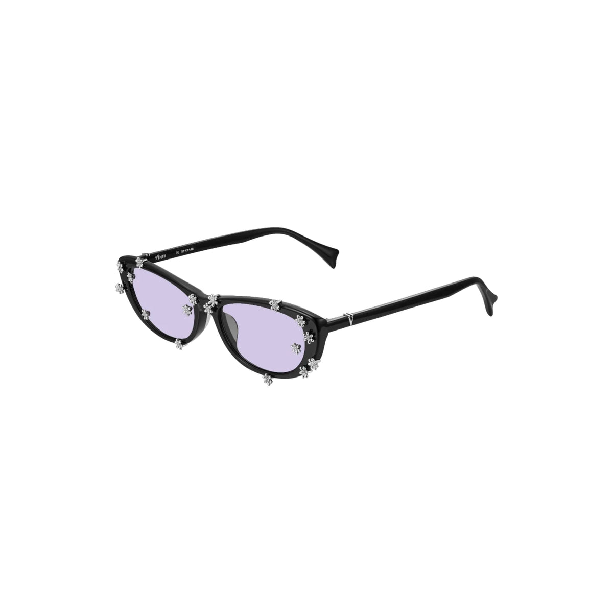 Side view of YVMIN Flower Sunglasses in Purple
