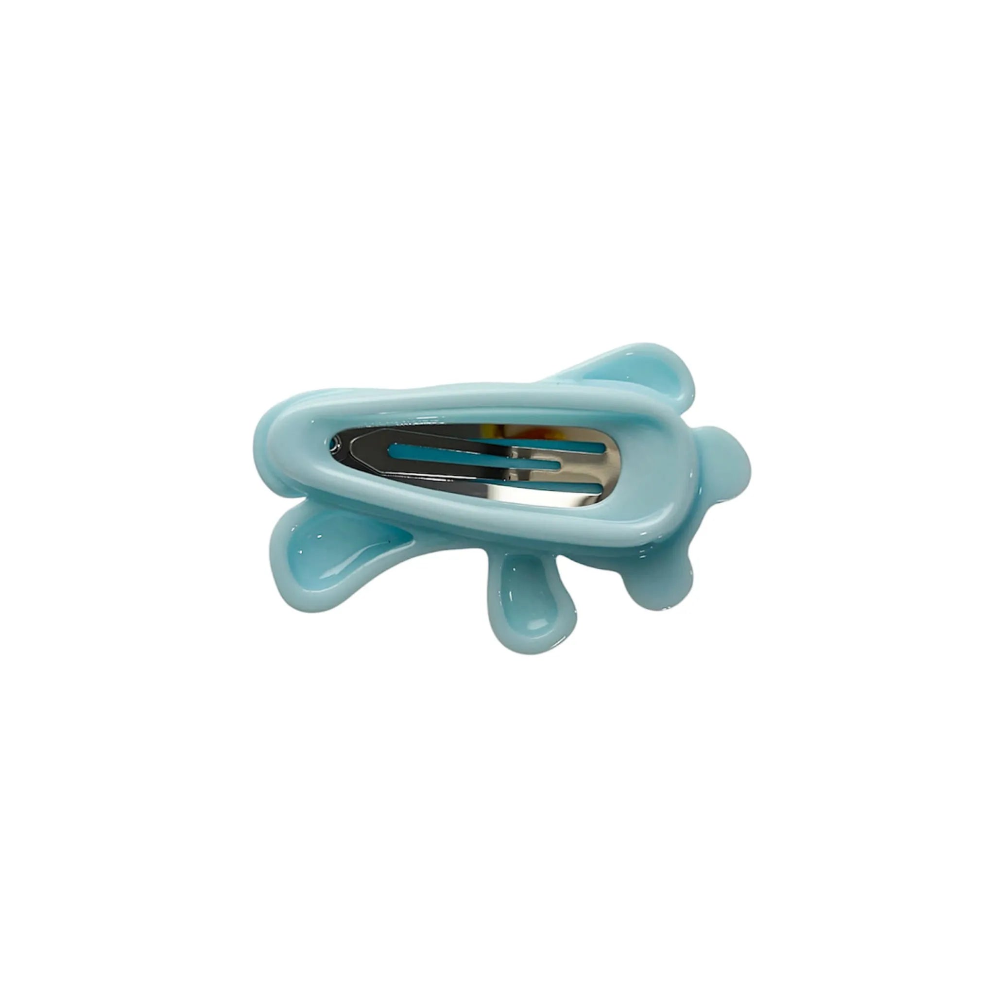 Side view of YVMIN Glasses Bear Hair Clip in Blue