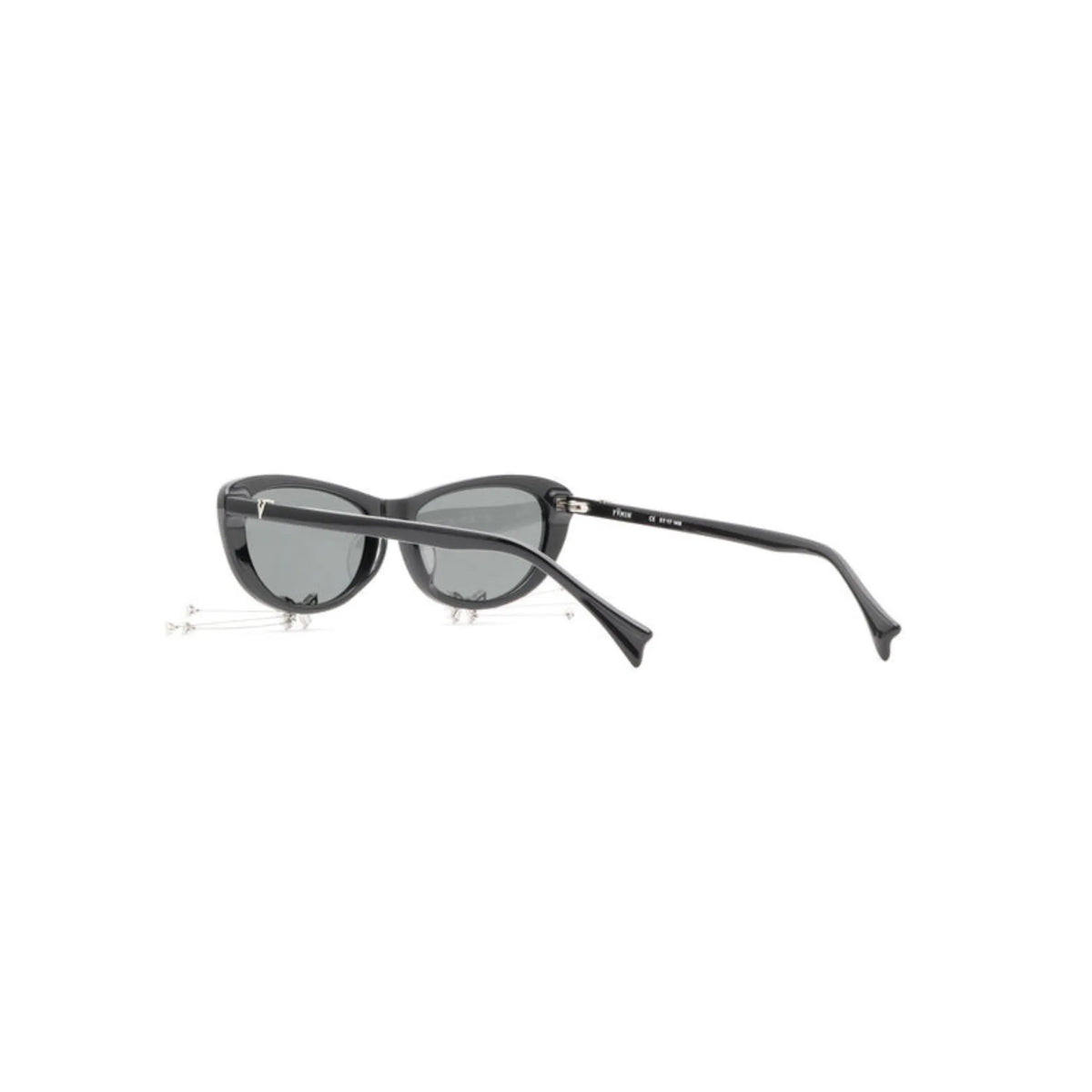 Side view of YVMIN Kitten Whisker Glasses in Silver