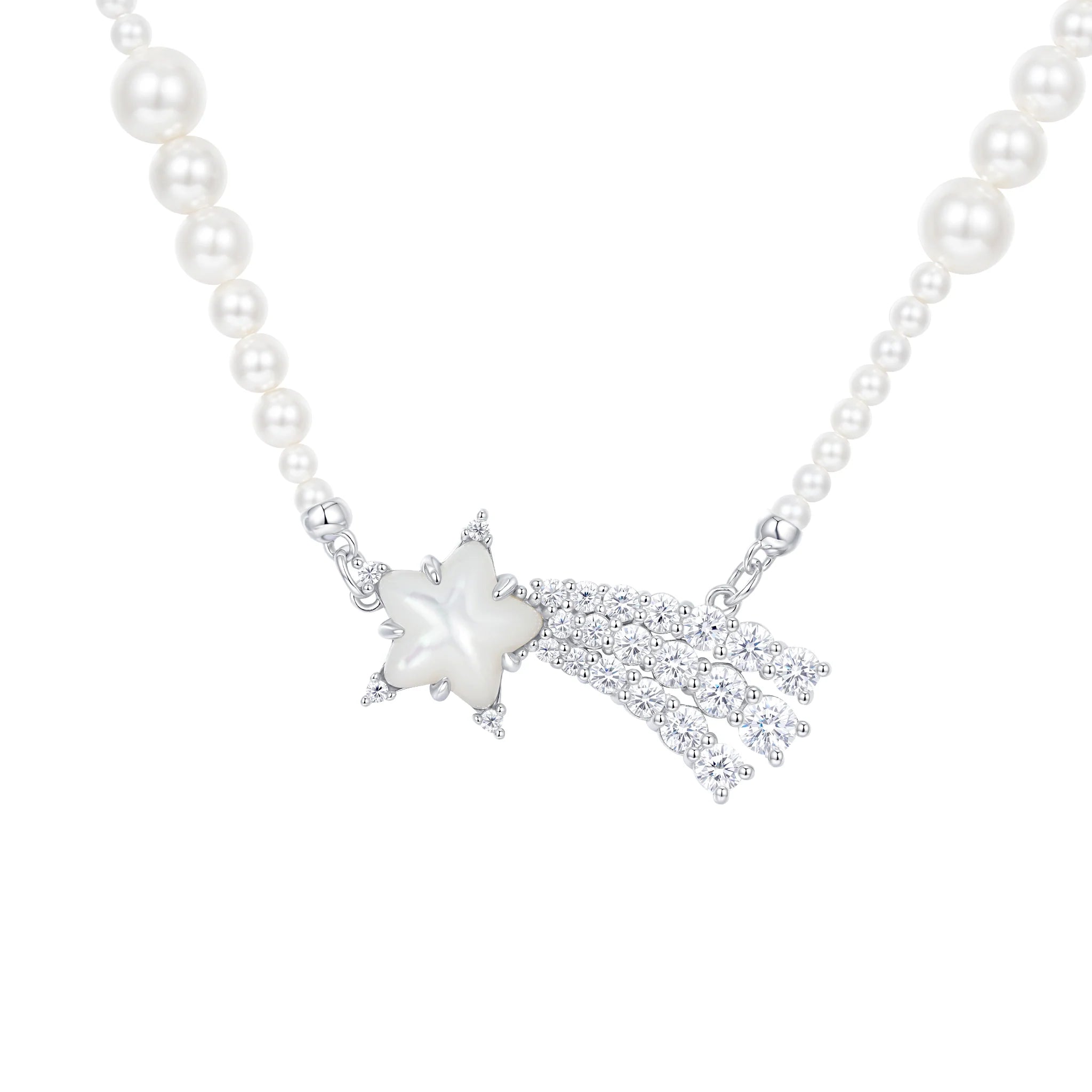 YVMIN crystal meteor necklace pendant detail