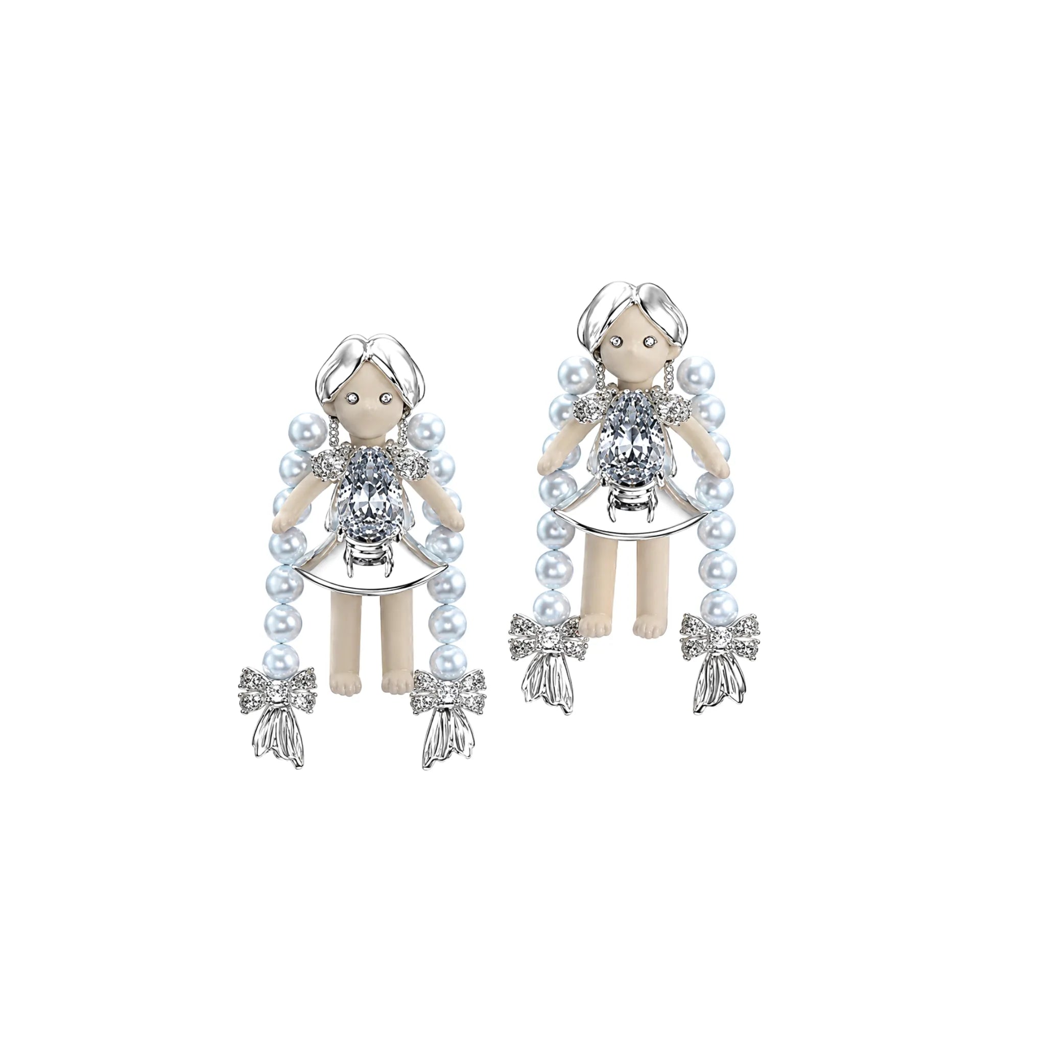 YVMIN Middle Girl Pearl Tassel Earring in Blue