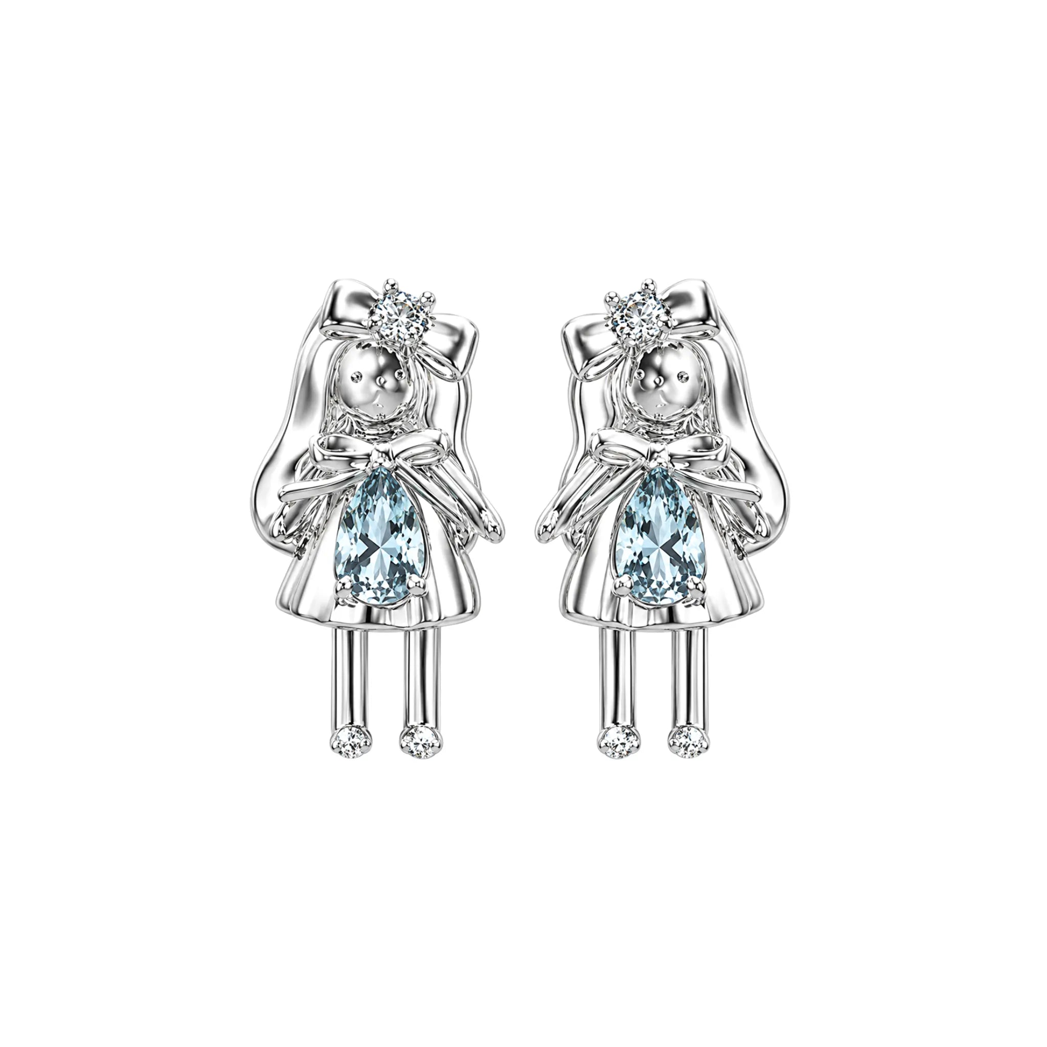 YVMIN Mini Girl Earring in Blue