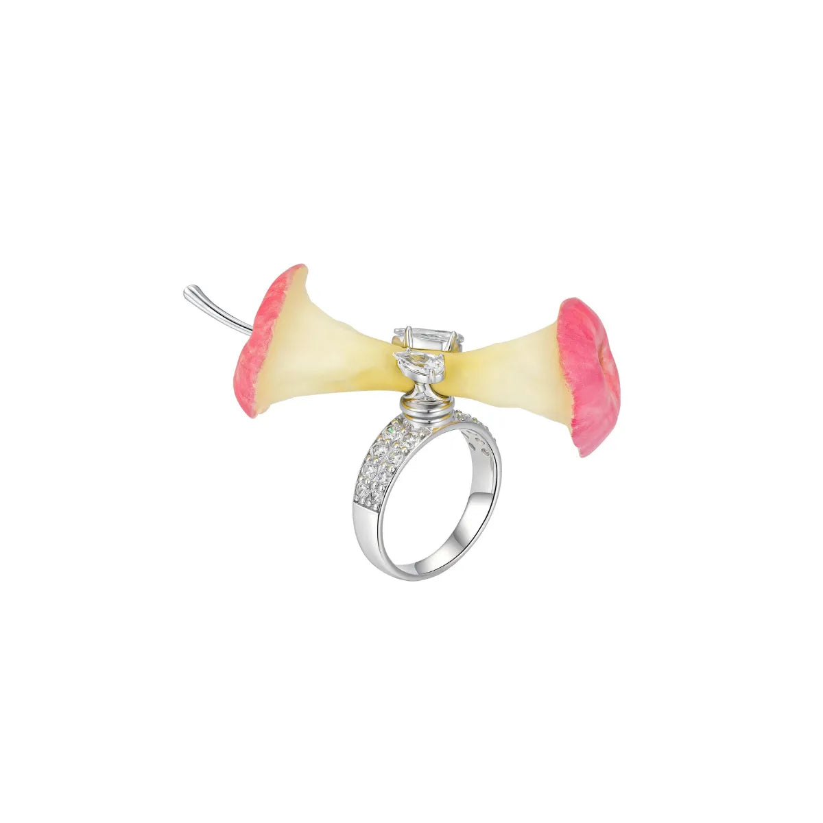 YVMIN Paradise Apple Core Spin Ring Red