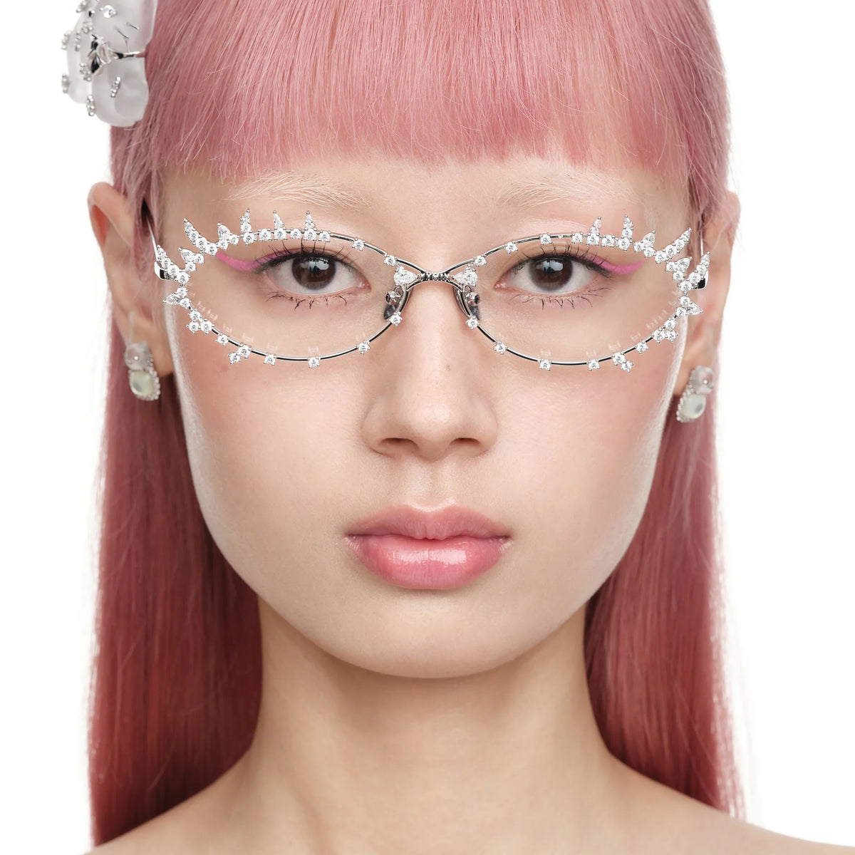YVMIN Paradise Eyelash Glasses Silver detail