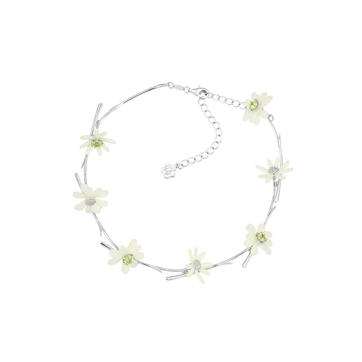 YVMIN Paradise Flower Decoration Necklace White