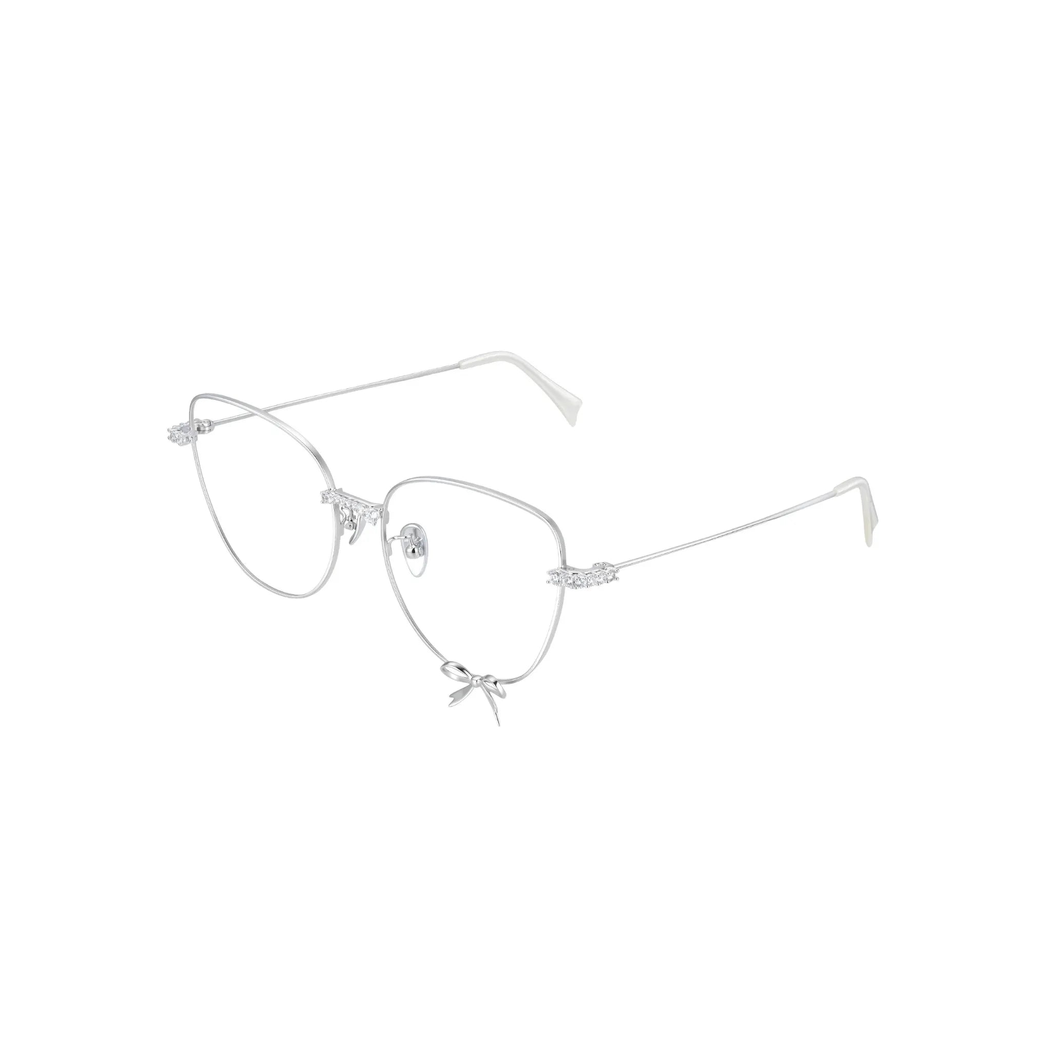 YVMIN Paradise Metal Bow Glasses in Silver
