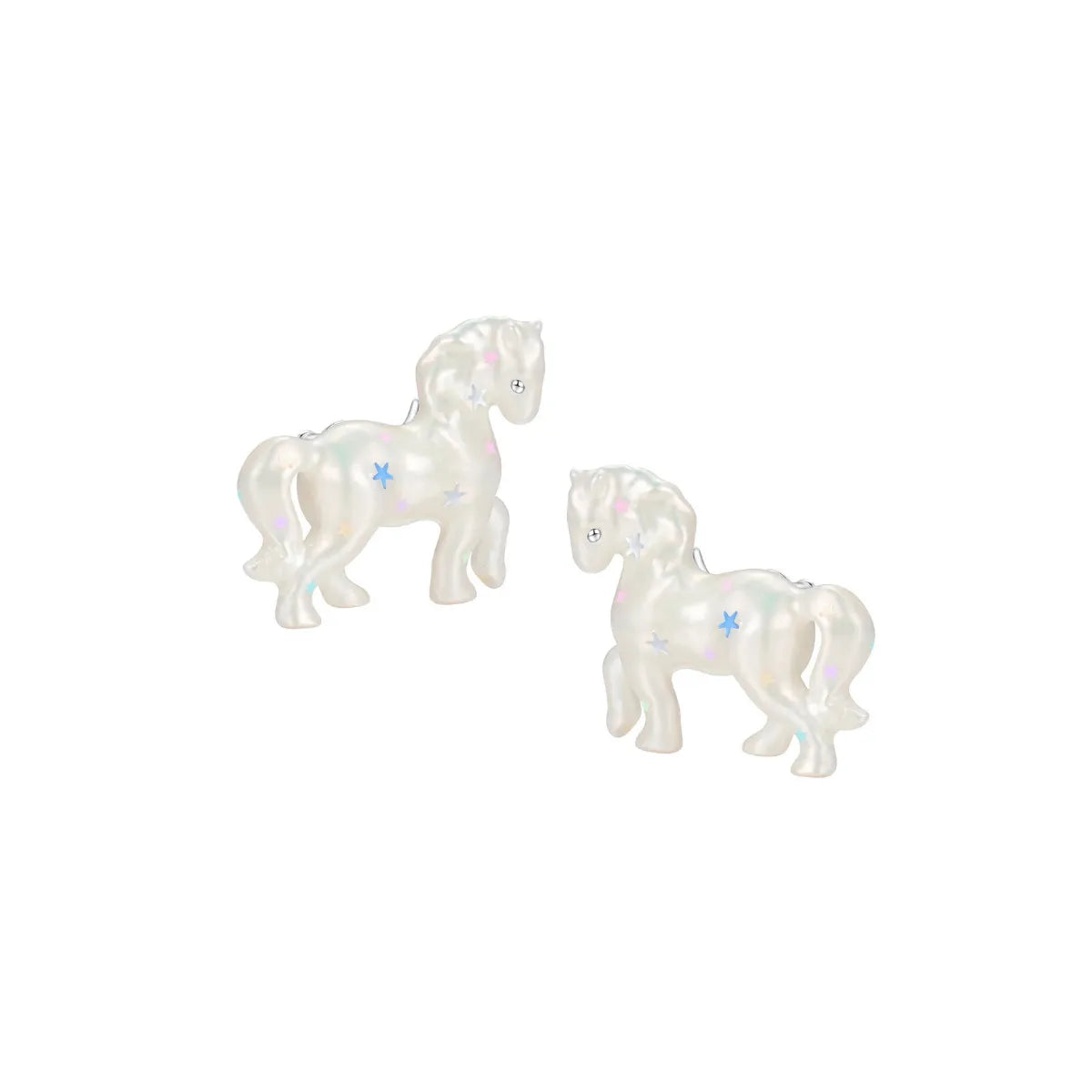 YVMIN Paradise Pony Earrings in White