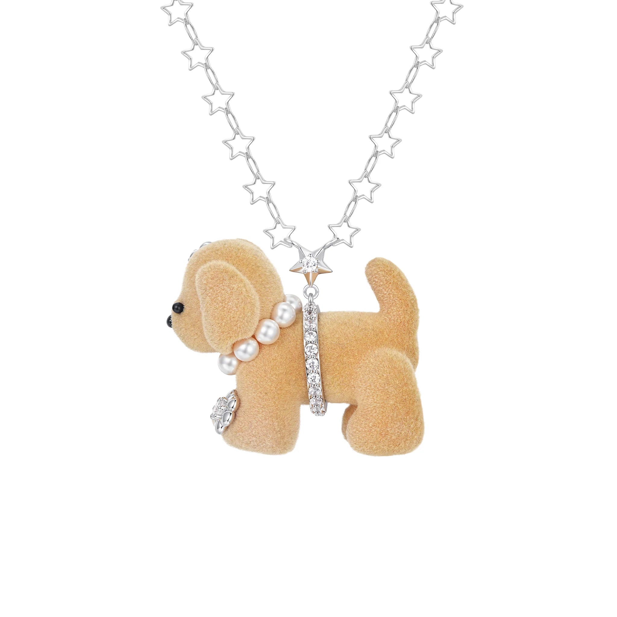 YVMIN Paradise Star Chain Puppy Necklace in Brown
