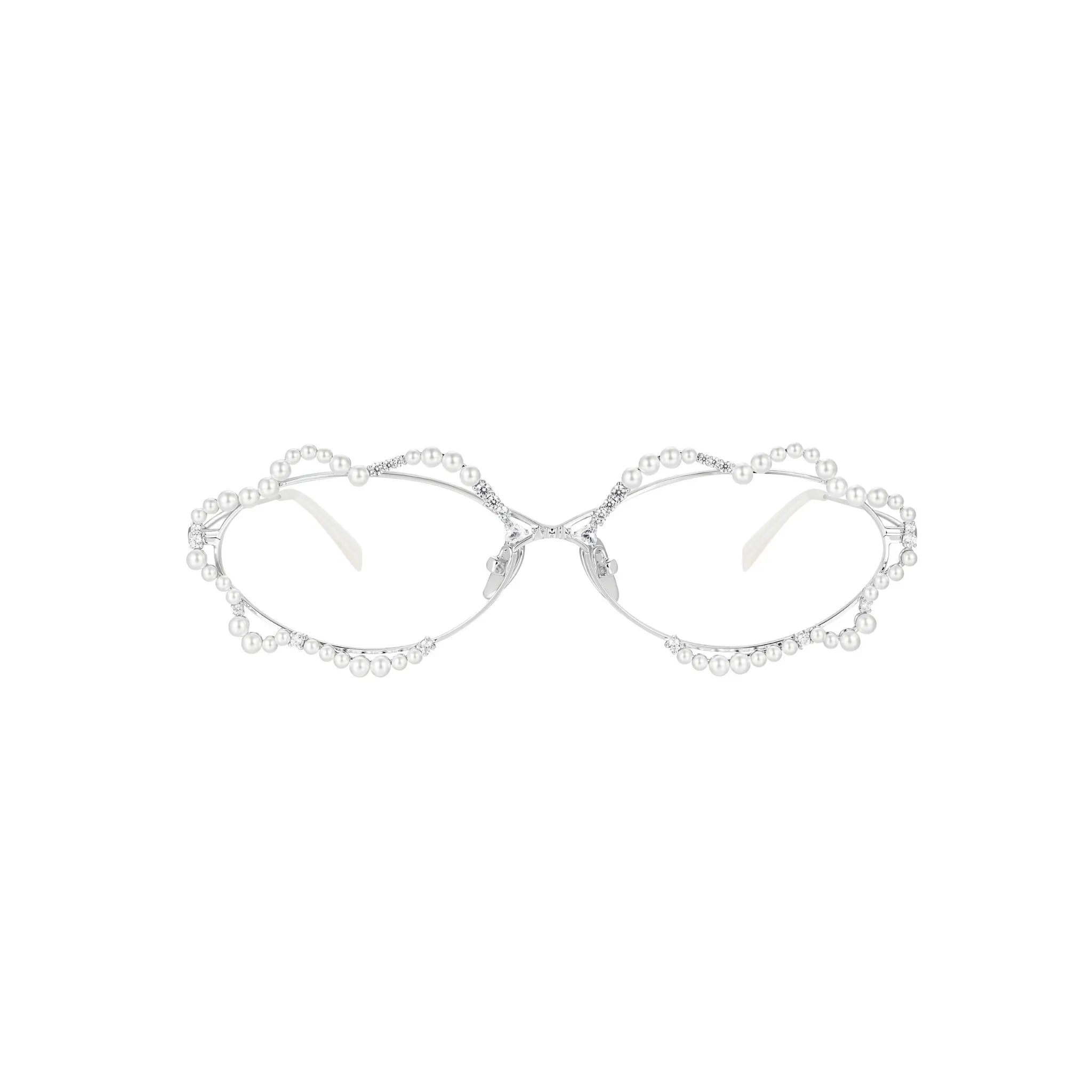 YVMIN Paradise Waving Pearl Glasses in Silver