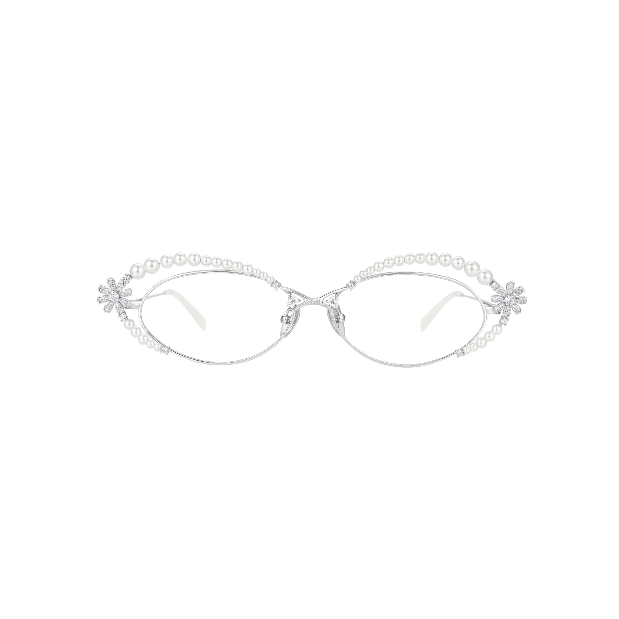 YVMIN Paradise Waving Pearl Glasses in Silver