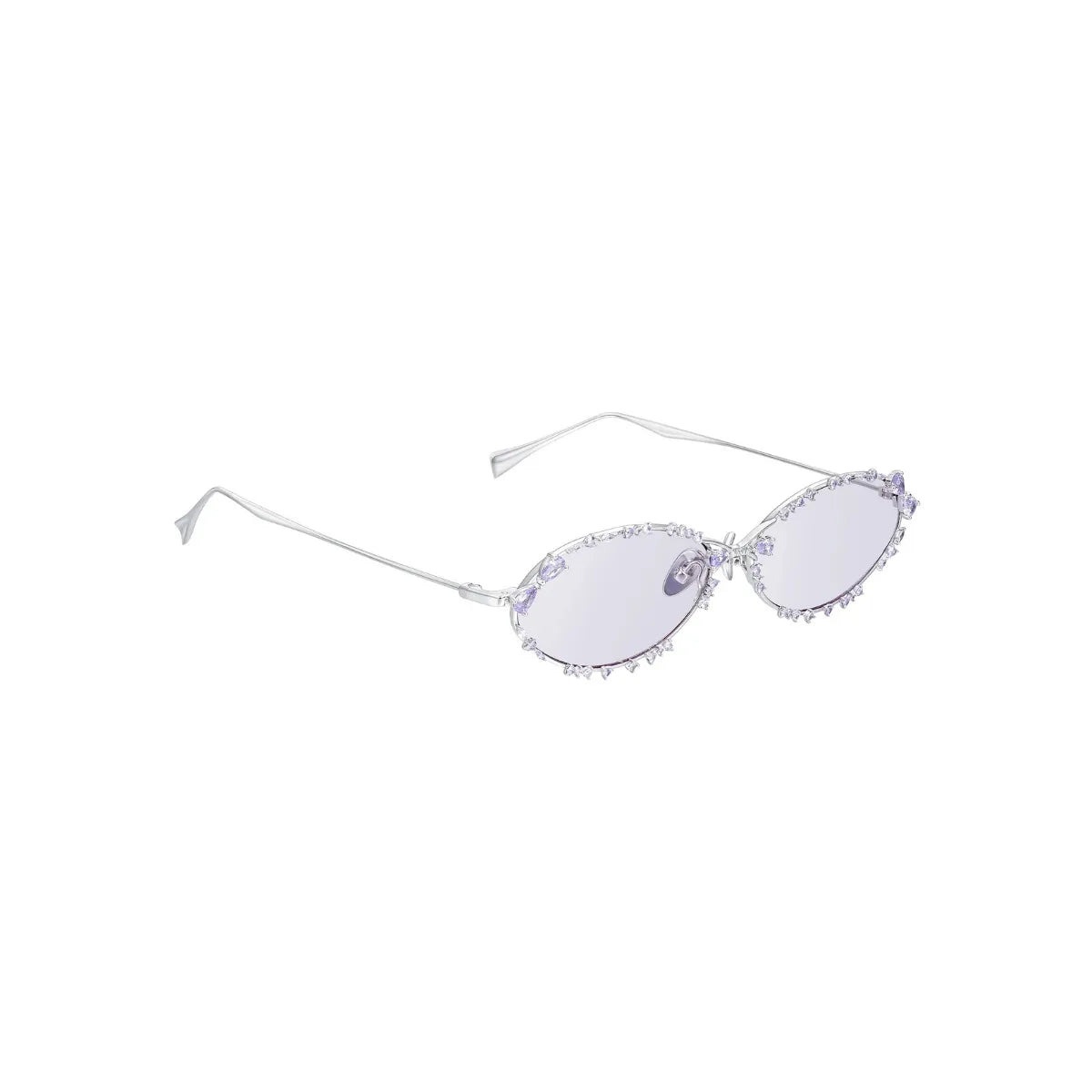 Side view of YVMIN Ripple purple statement sunglasses