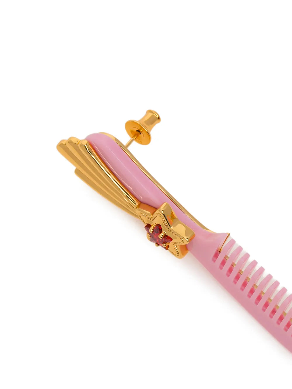 YVMIN X Ashley Williams Meteor Comb Earring pink and orange front view
