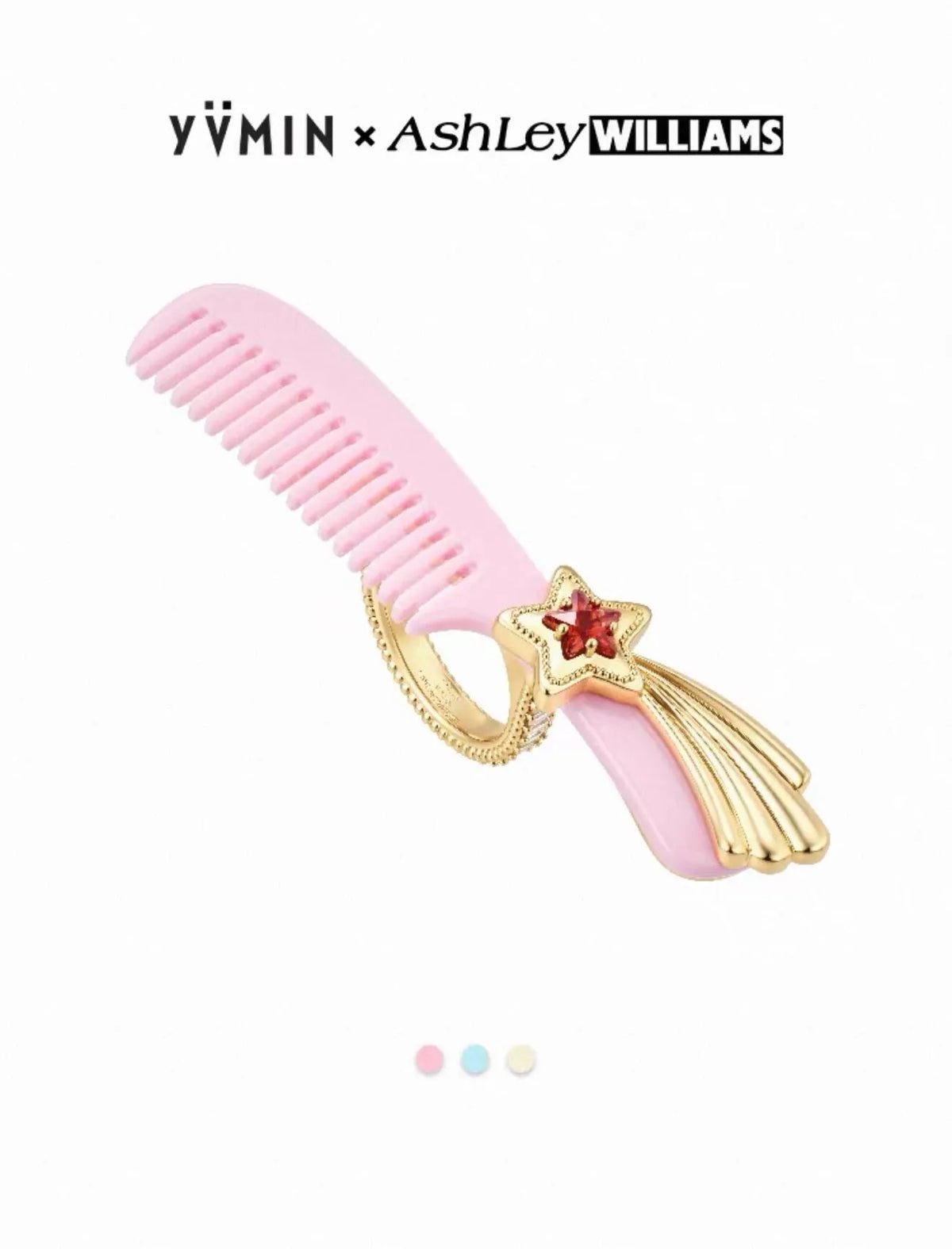 YVMIN X Ashley Williams Meteor Comb Ring in Red