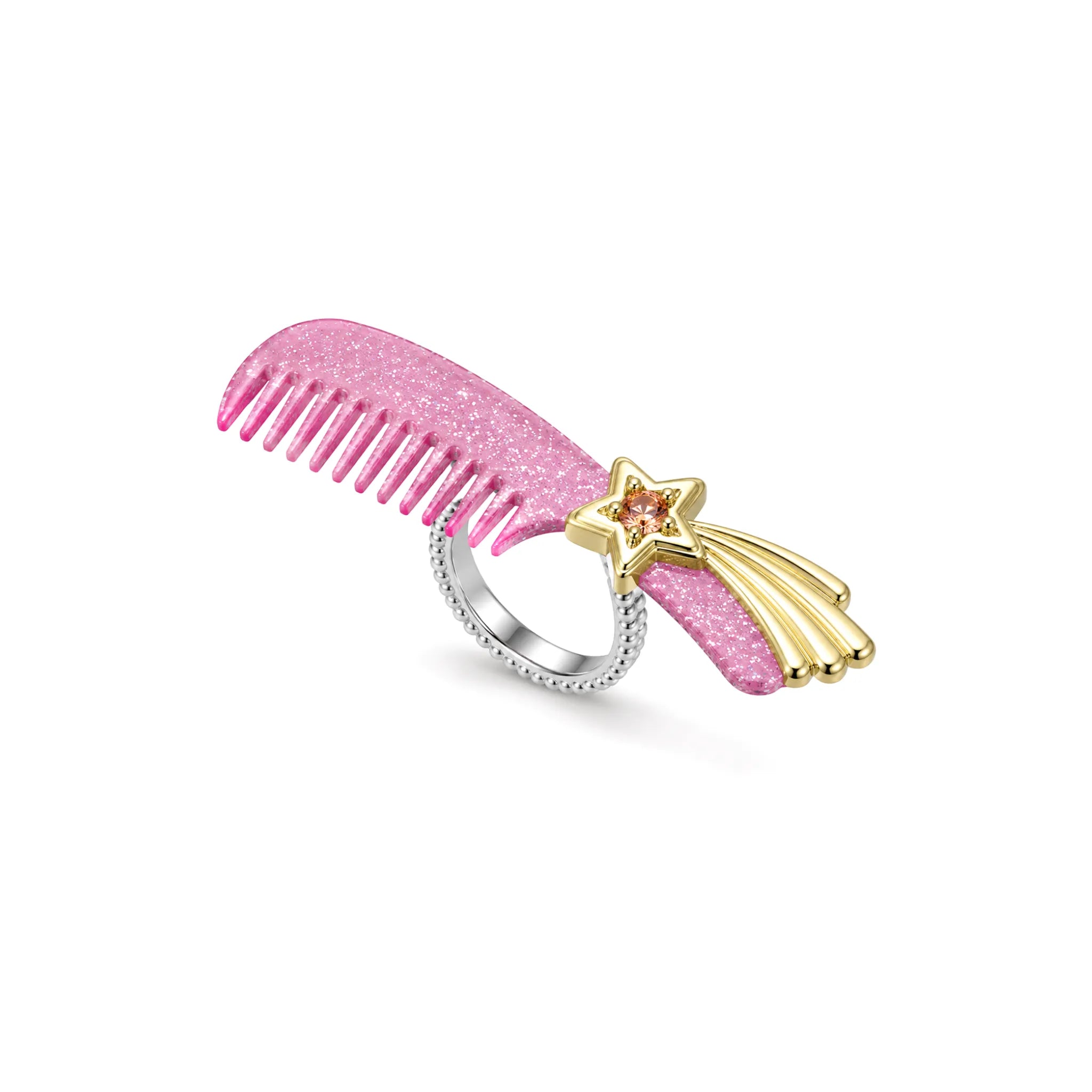 YVMIN X Ashley Williams Meteor Comb Ring in Red